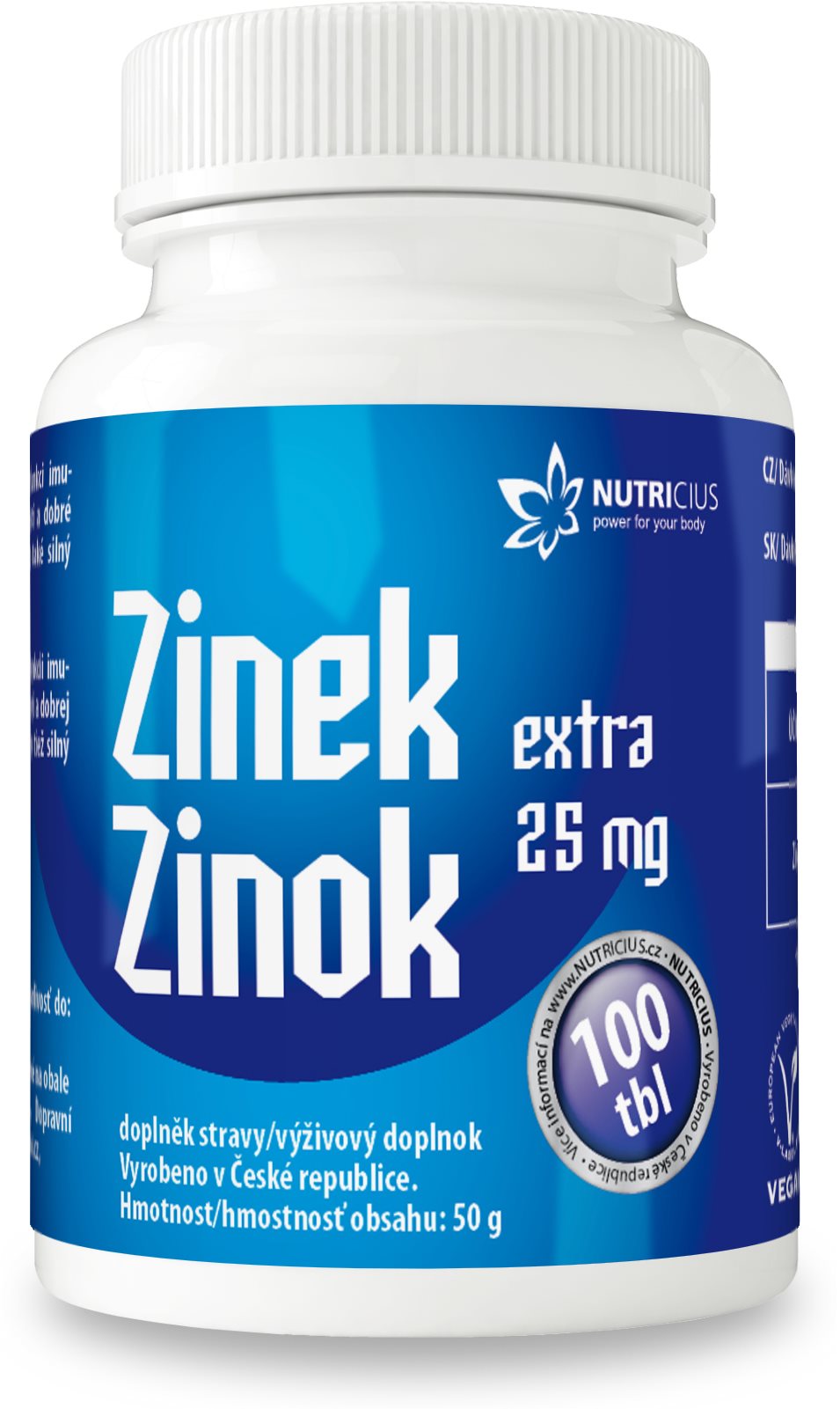 Nutricius Zinek extra 25 mg tbl. 100