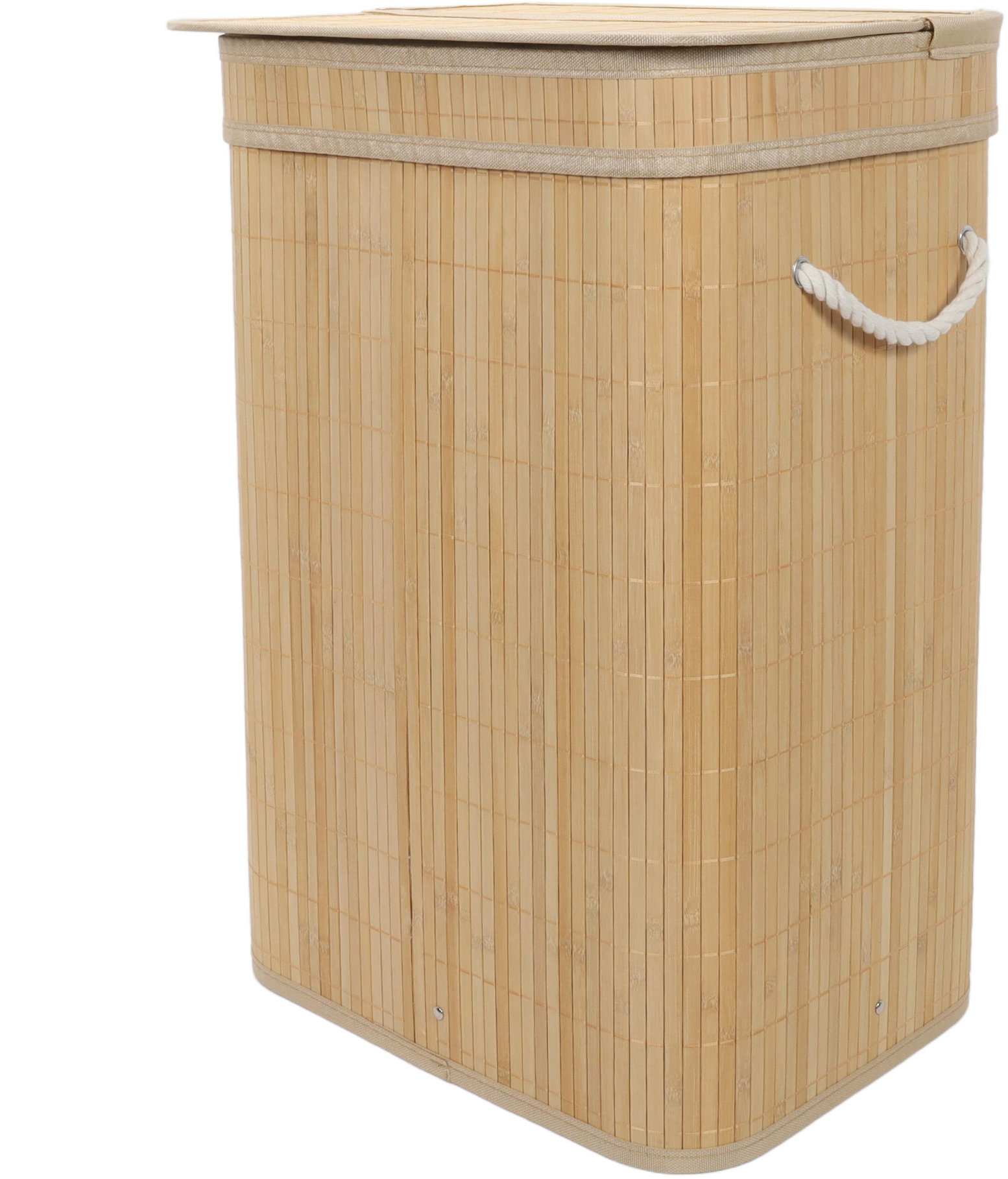 NUXIO Bambusový koš na prádlo s víkem 80 l