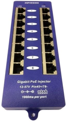 Injektor POE-PAN8-GB pro napájení přes Ethernet