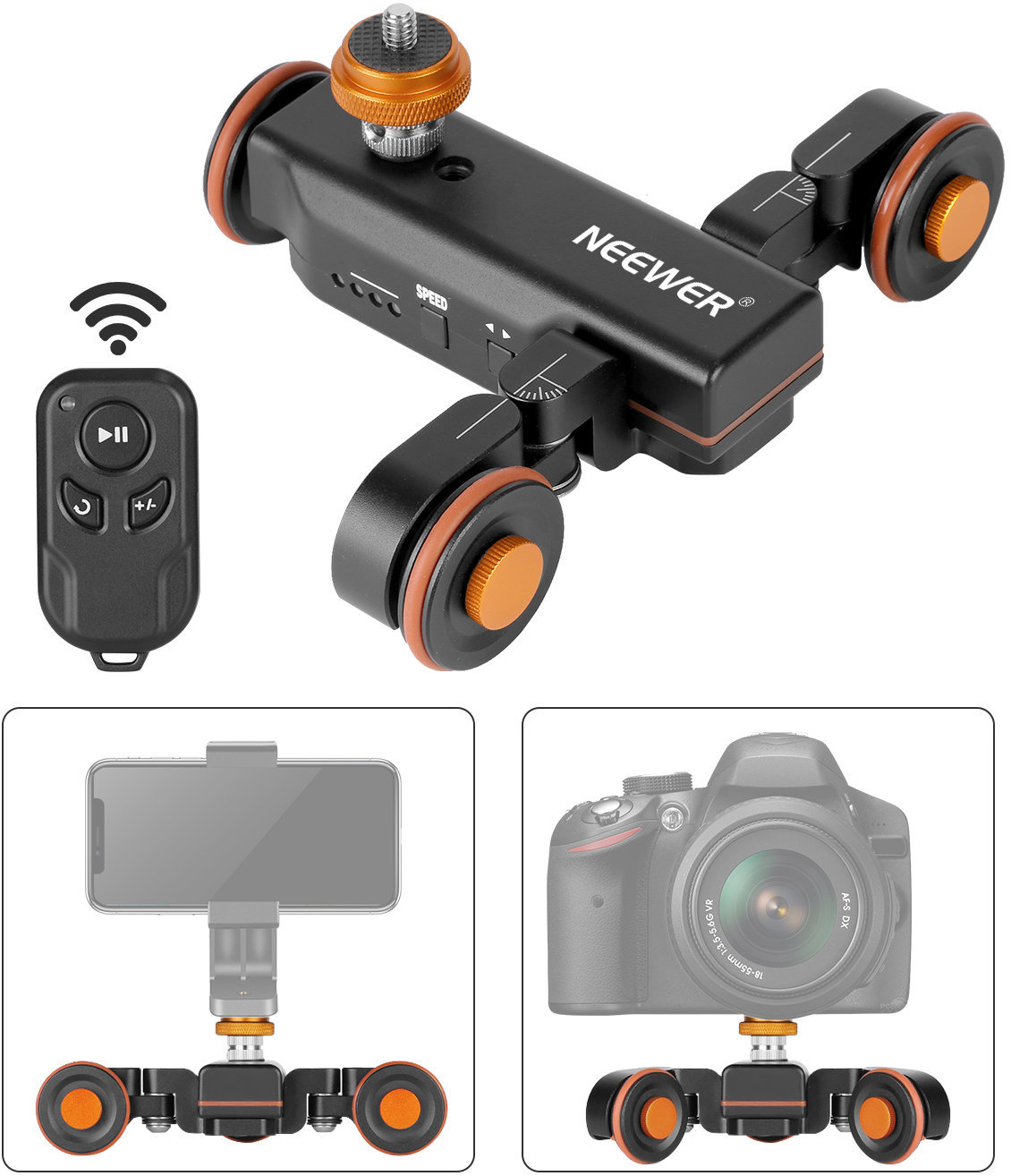 Neewer DL100 elektrický kamerový pojezd, RC dálkové ovládání