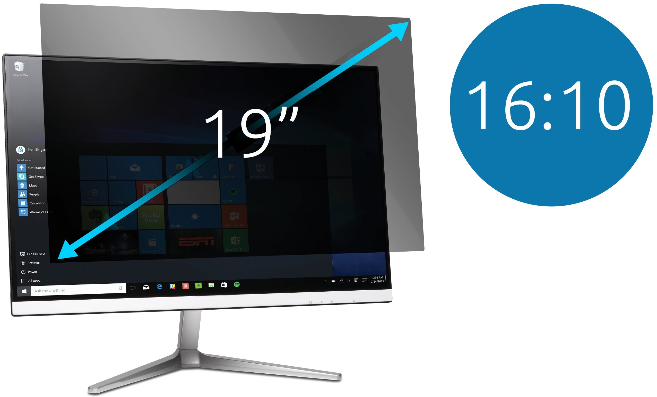 Kensington pro 19", 16:10, dvousměrný, odnímatelný