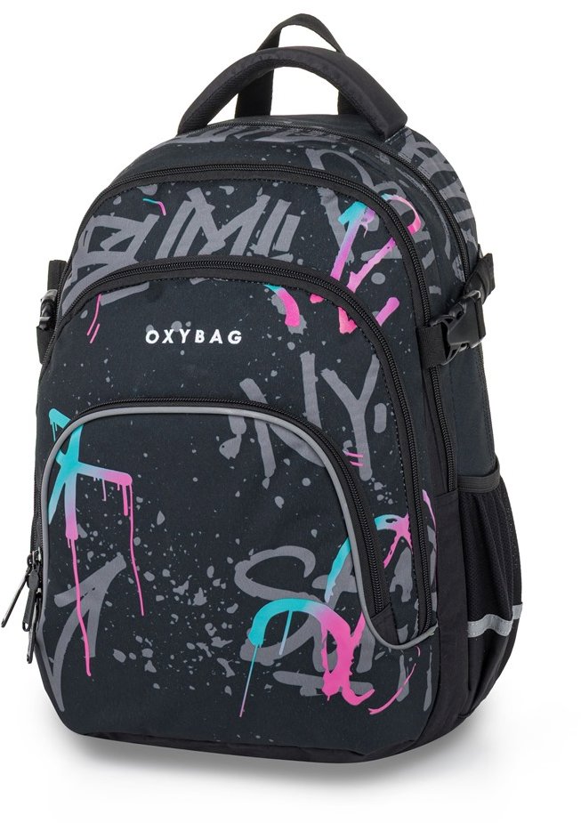 OXYBAG Studentský batoh OXY SCOOLER Grafitti Pink