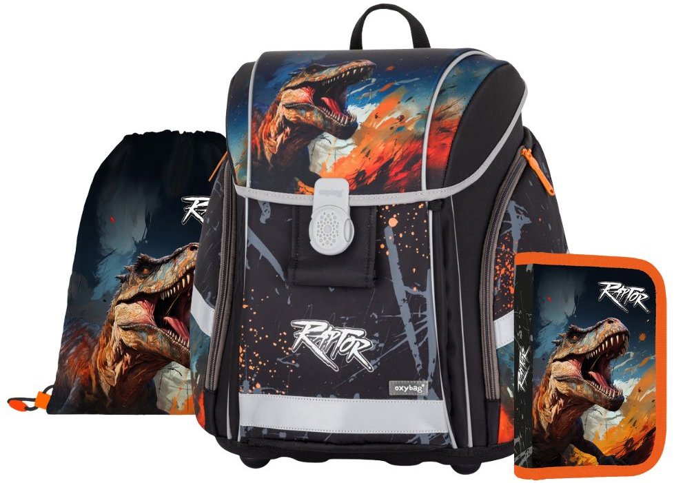 OXYBAG Školní set 3 ks PREMIUM LIGHT Dino