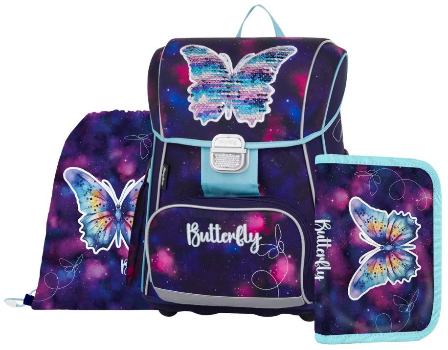 OXYBAG Školní set 3 ks PREMIUM Motýl