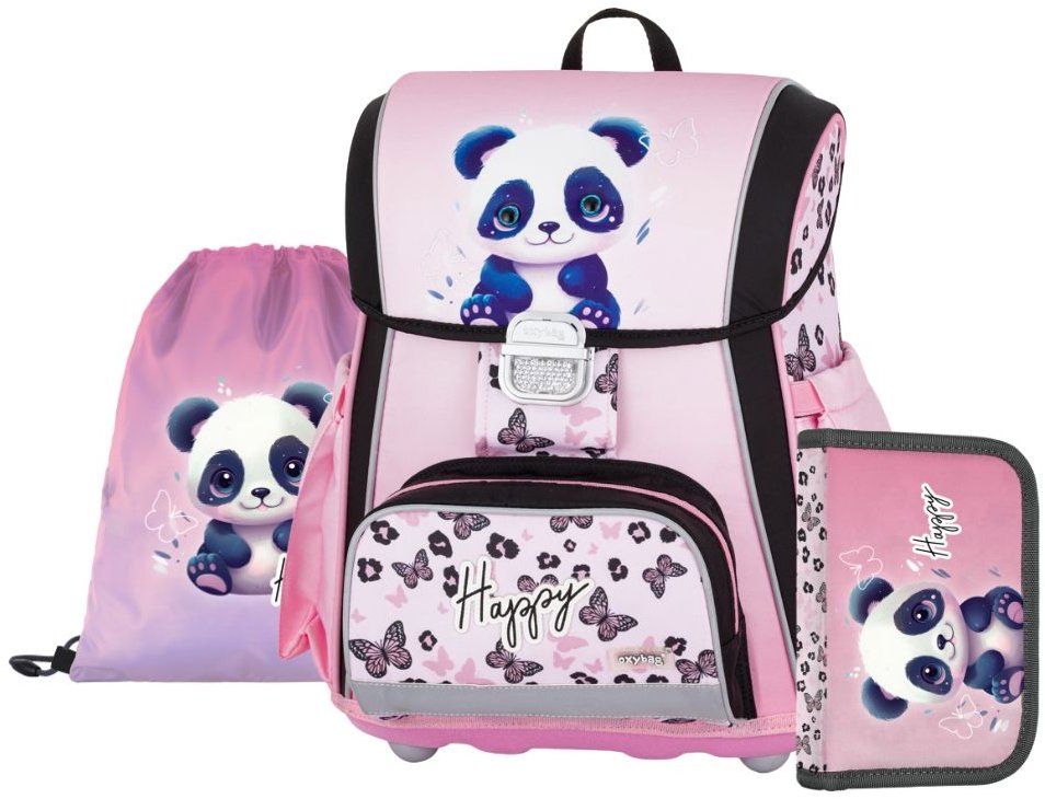 OXYBAG Školní set 3 ks PREMIUM Panda