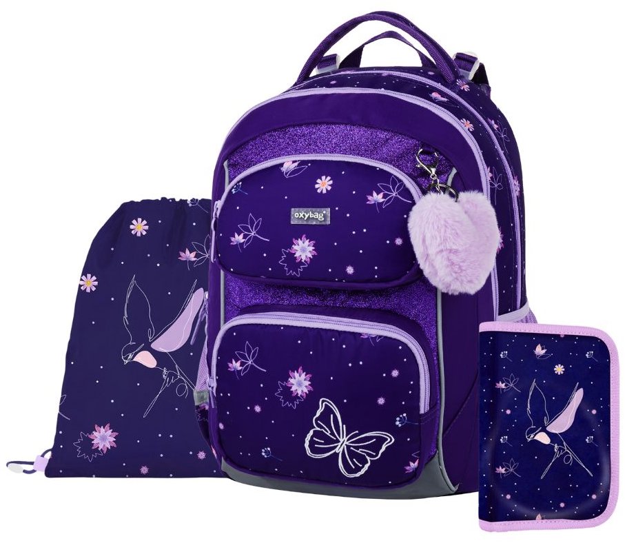 OXYBAG Školní set 3 ks OXY JUMPER Flowers