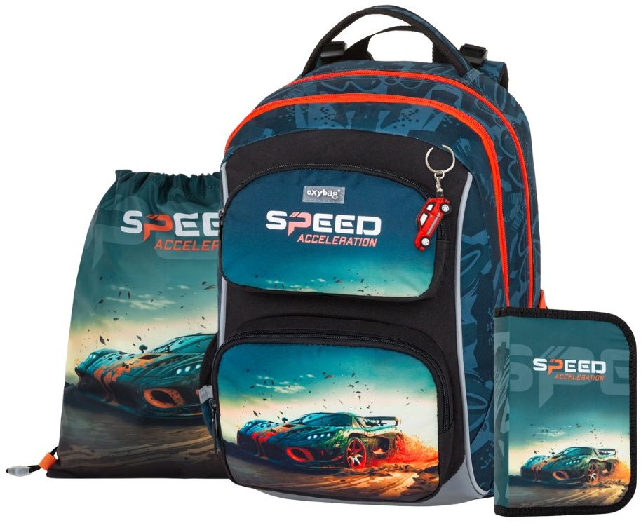 OXYBAG Školní set 3 ks OXY JUMPER Auto