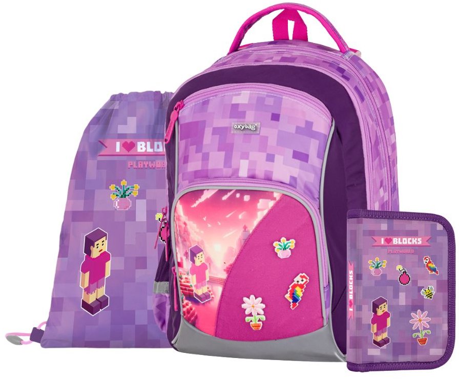 OXYBAG Školní set 3 ks OXY GO Playworld Girl