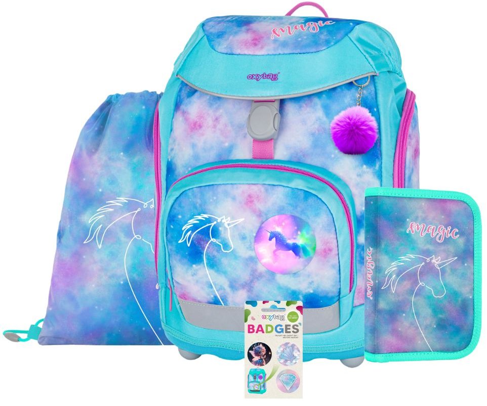 OXYBAG Školní set 4 ks OXY Sherpy Unicorn
