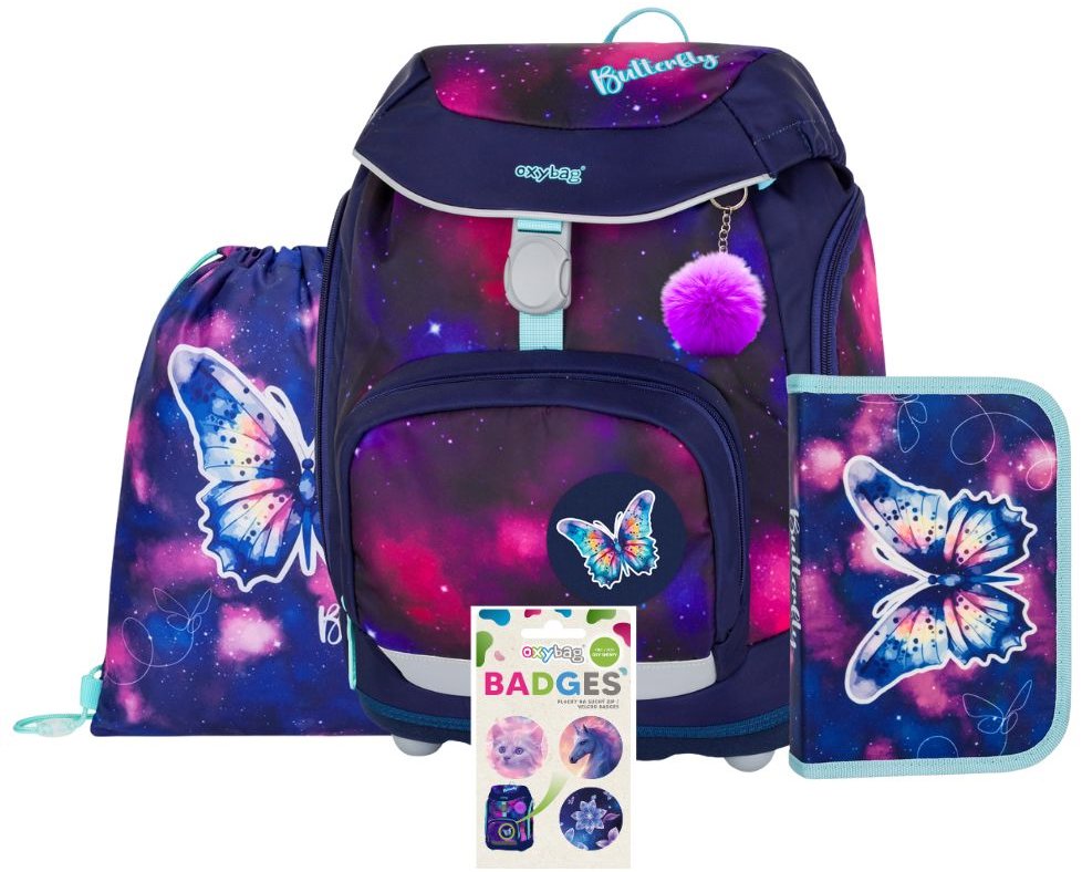 OXYBAG Školní set 4 ks OXY Sherpy Motýl