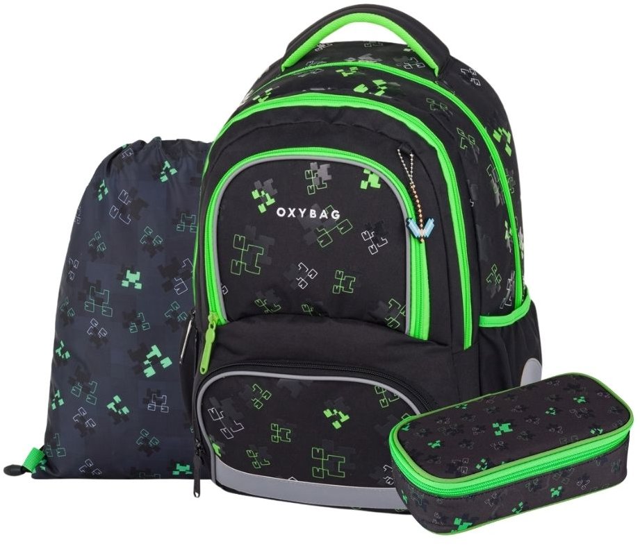 OXYBAG Školní set 3 ks OXY NEXT Green cubes