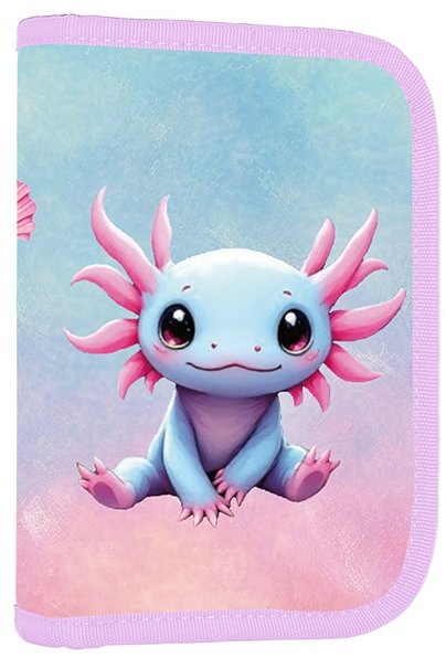 OXYBAG Penál 1patrový 2 chlopně, prázdný Axolotl