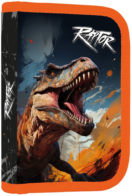 OXYBAG Penál 1patrový 2 chlopně, prázdný Dino