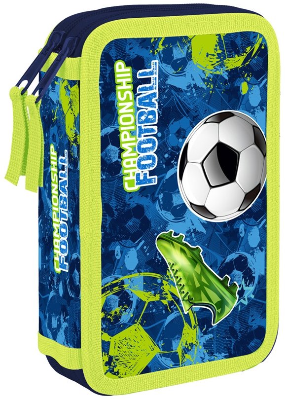 OXYBAG Penál 2patrový prázdný Fotbal