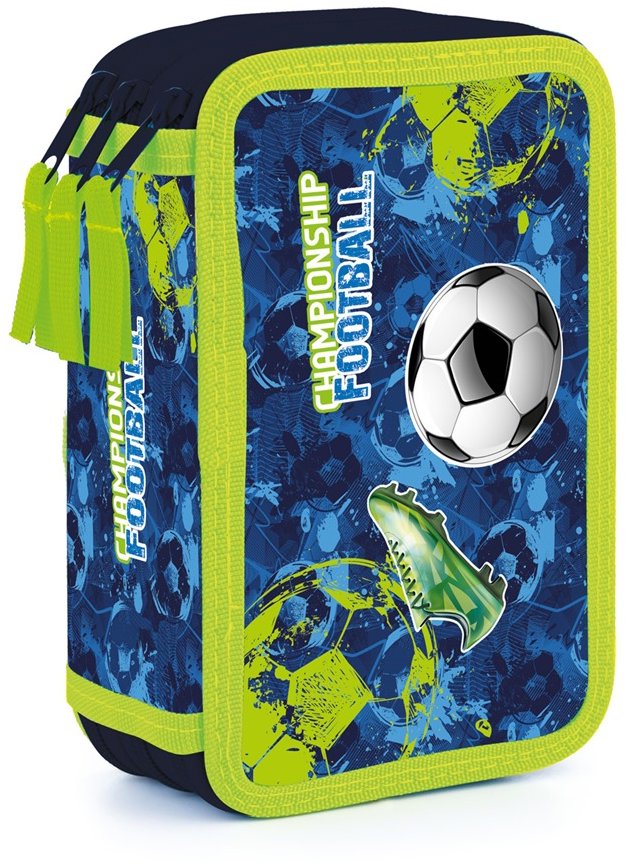 OXYBAG Penál 3patrový prázdný Fotbal