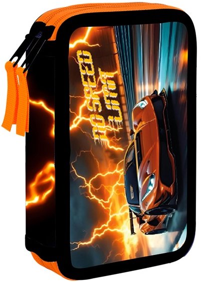 OXYBAG Penál 2patrový prázdný Auto 2