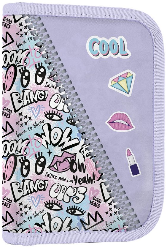 OXYBAG Penál 1patrový 2 chlopně, prázdný Funny Girl