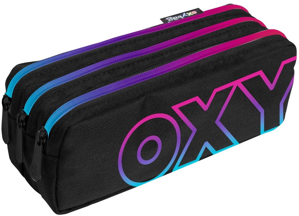 OXYBAG Etue, tři zipy Rainbow Pink