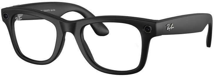 Meta RAY-BAN Meta Wayfarer (Standard) Smart Glasses - Matte Black, Transitions Graphite Green