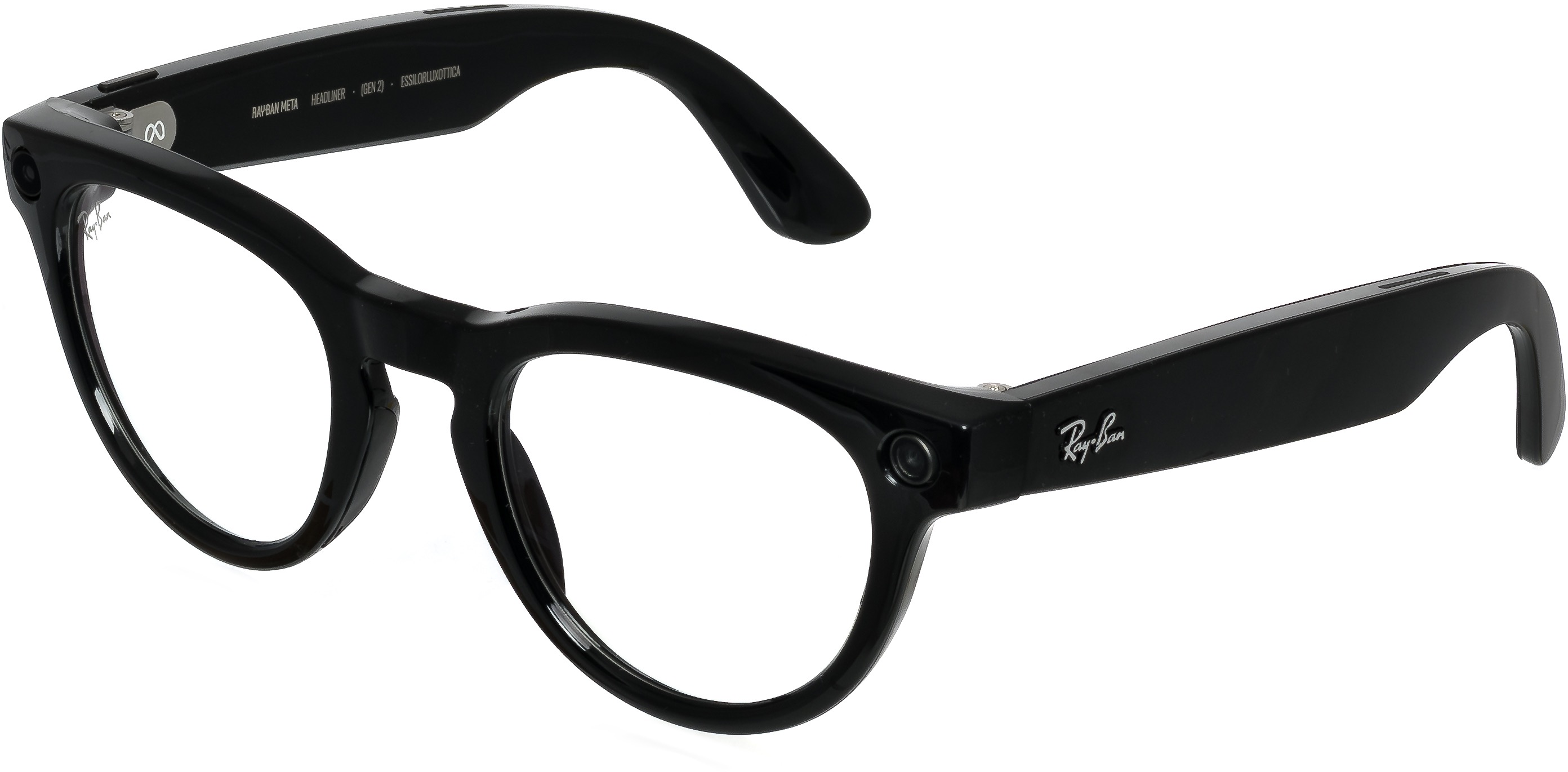 Meta RAY-BAN Meta Headliner (Standard) Smart Glasses (Gen 2) - Shiny Black, Transitions Graphite Gre