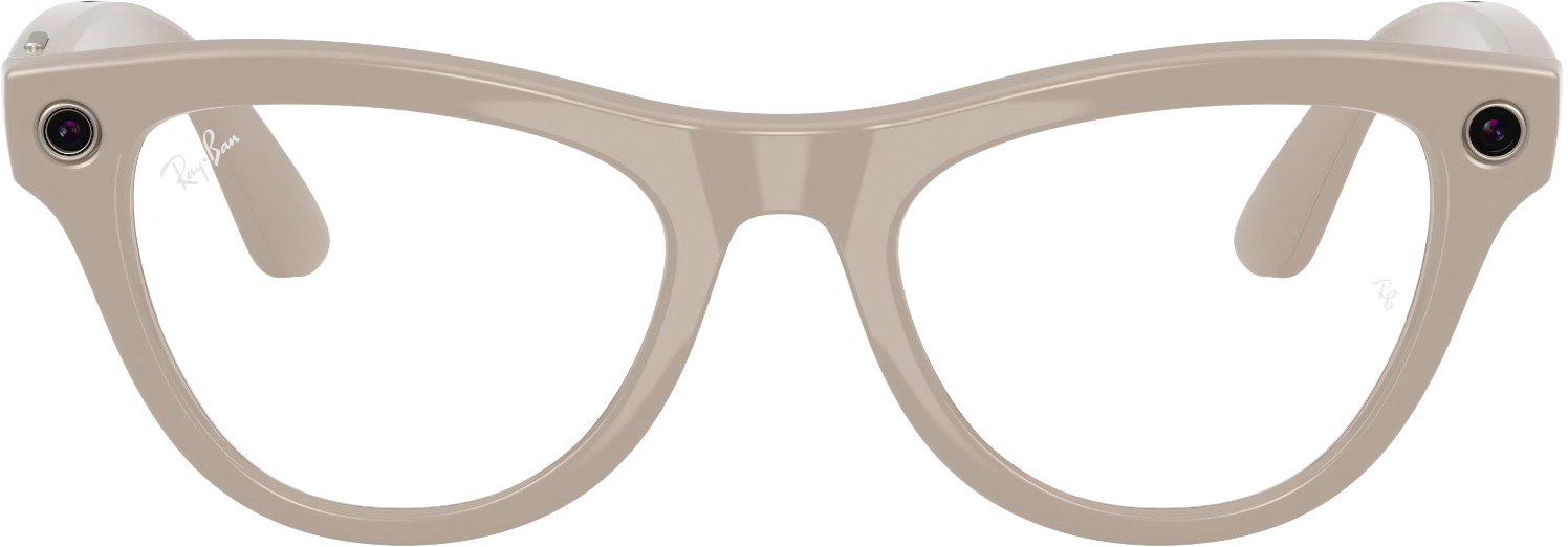 Meta RAY-BAN Meta Skyler Smart Glasses v Shiny Chalky Gray.