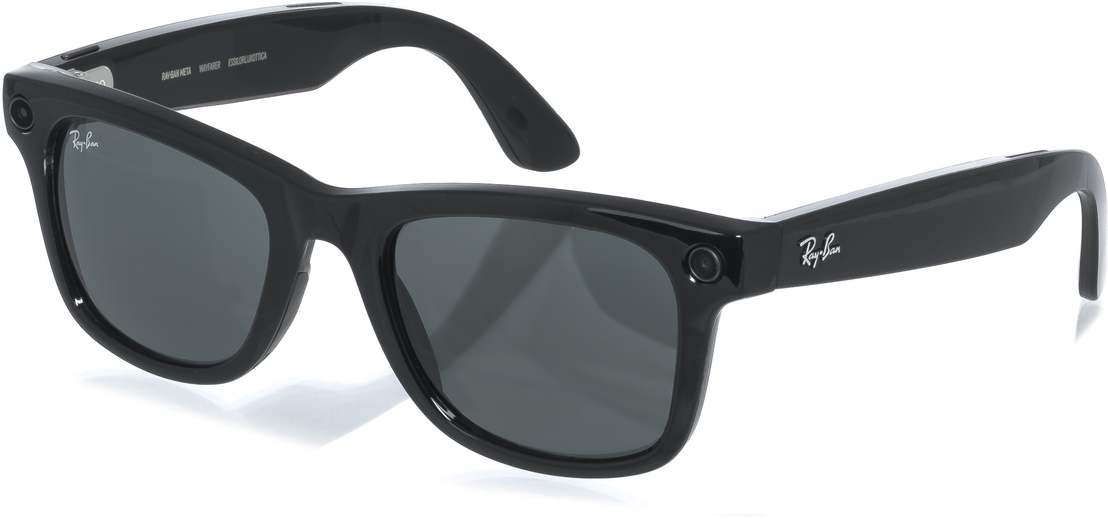 Meta RAY-BAN Meta Wayfarer (Large) Smart Glasses - Shiny Black, G15 Green