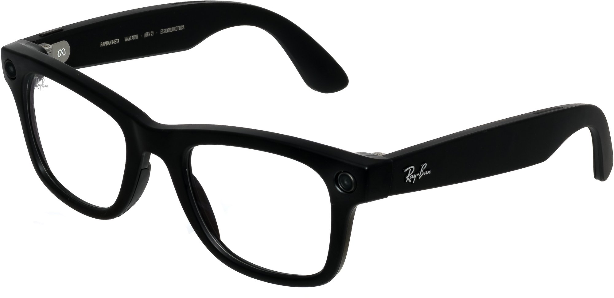 Meta RAY-BAN Meta Wayfarer (Large) Smart Glasses (Gen 2) - Matte Black, Clear to Grey Transitions