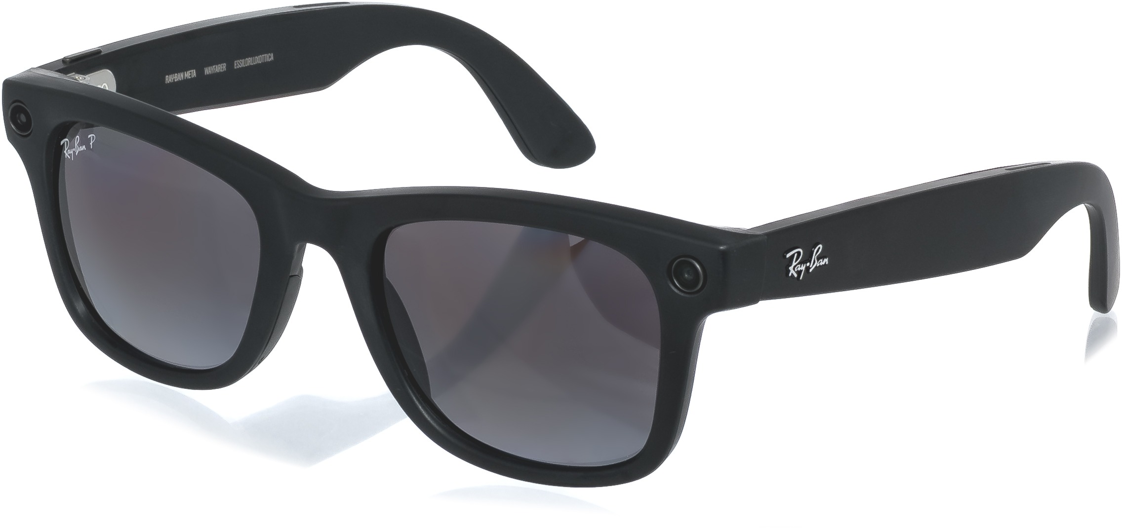 Meta RAY-BAN Meta Wayfarer (Large) Smart Glasses - Matte Black, Polarized Gradient Graphite
