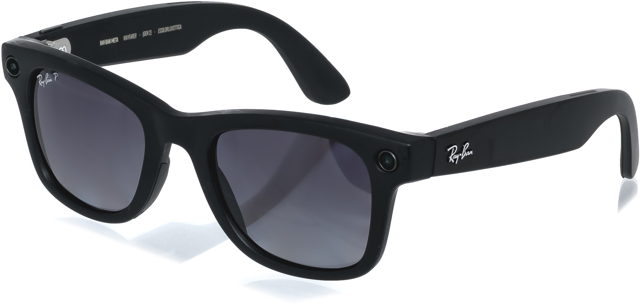 Meta RAY-BAN Meta Wayfarer (Large) Smart Glasses (Gen 2) - Matte Black, Grey Polarized Gradient