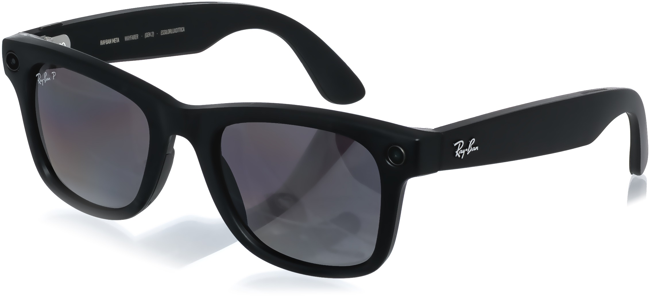 Meta RAY-BAN Meta Wayfarer (Standard) Smart Glasses (Gen 2) - Matte Black, Grey Polarized Gradient
