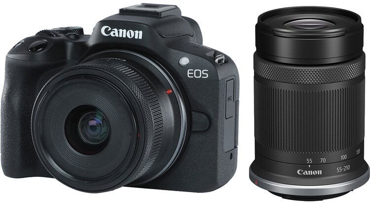 Canon EOS R50 černá + RF-S 18-45mm f/4.5-6.3 IS STM + RF-S 55-210mm f/5-7.1 IS STM