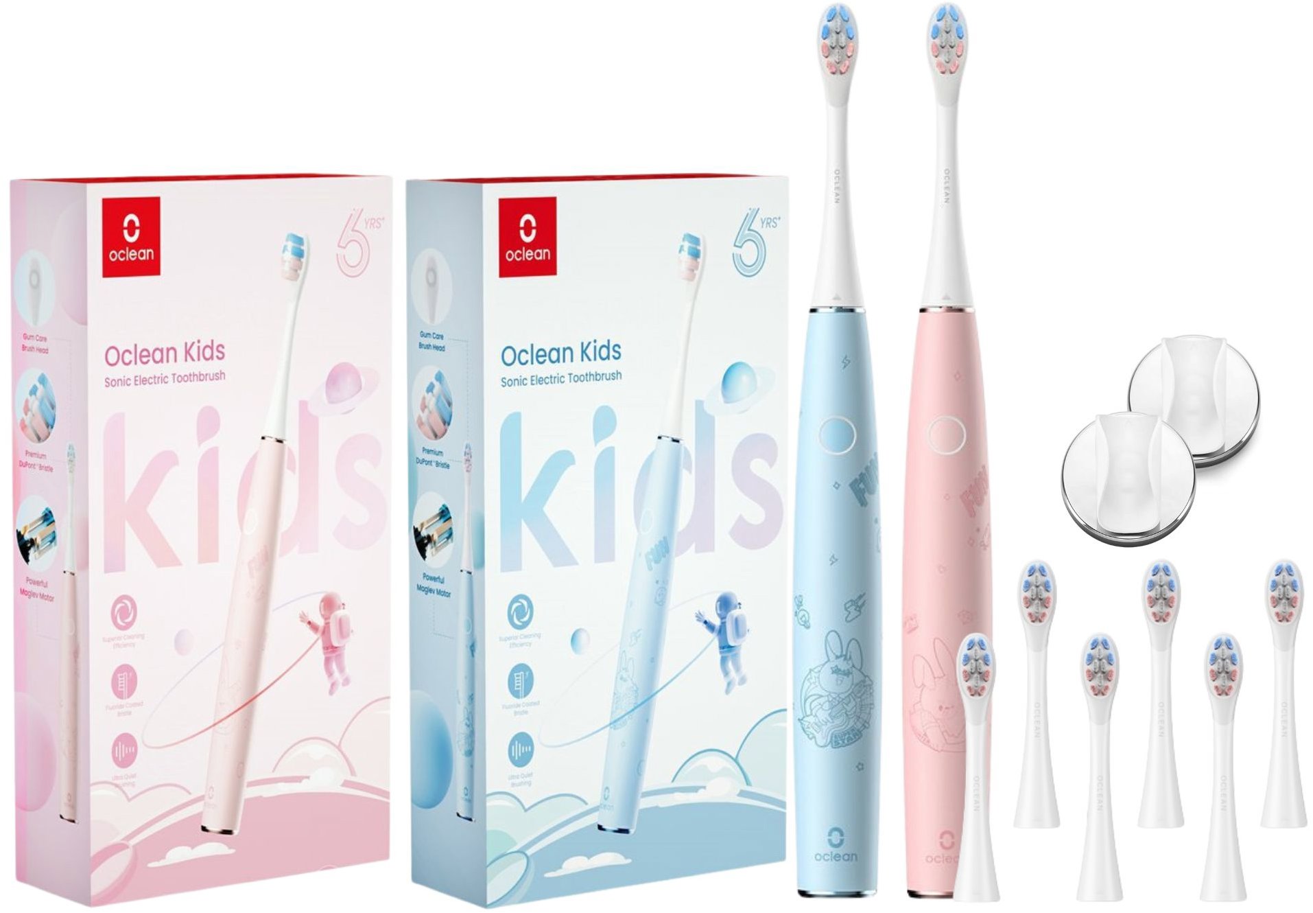 Oclean Duo Set Kids Blue & Pink + 6 hlavic a 2 držáky