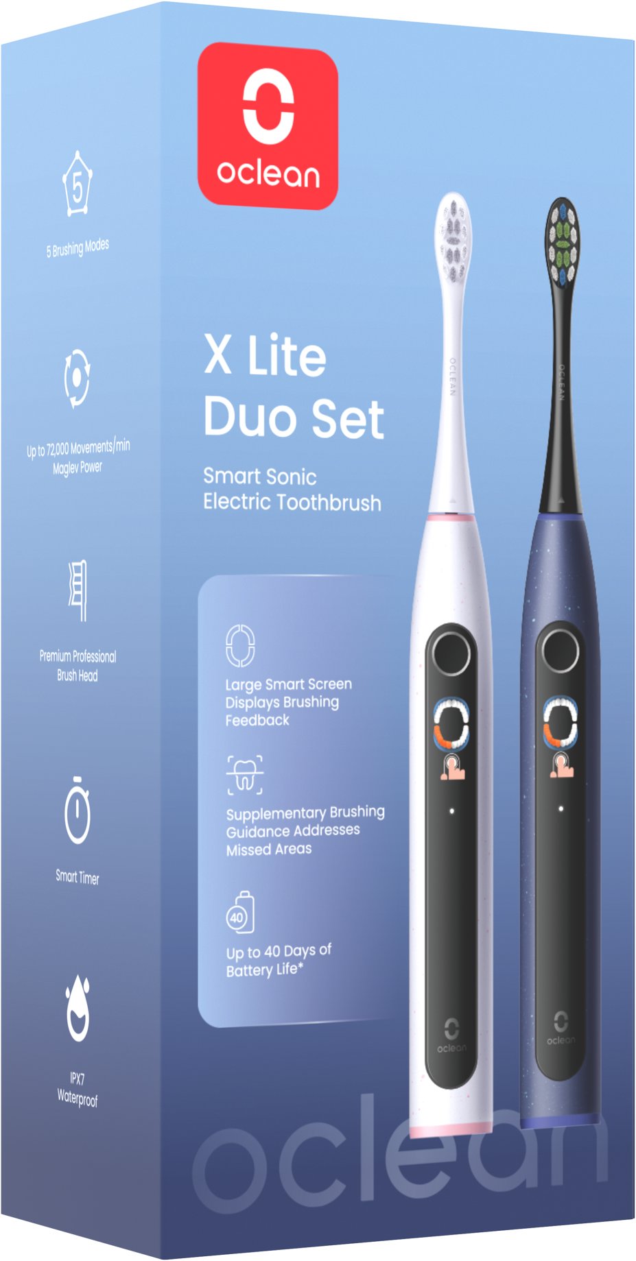 Oclean X Lite Duo Set, Dark Blue+Grey