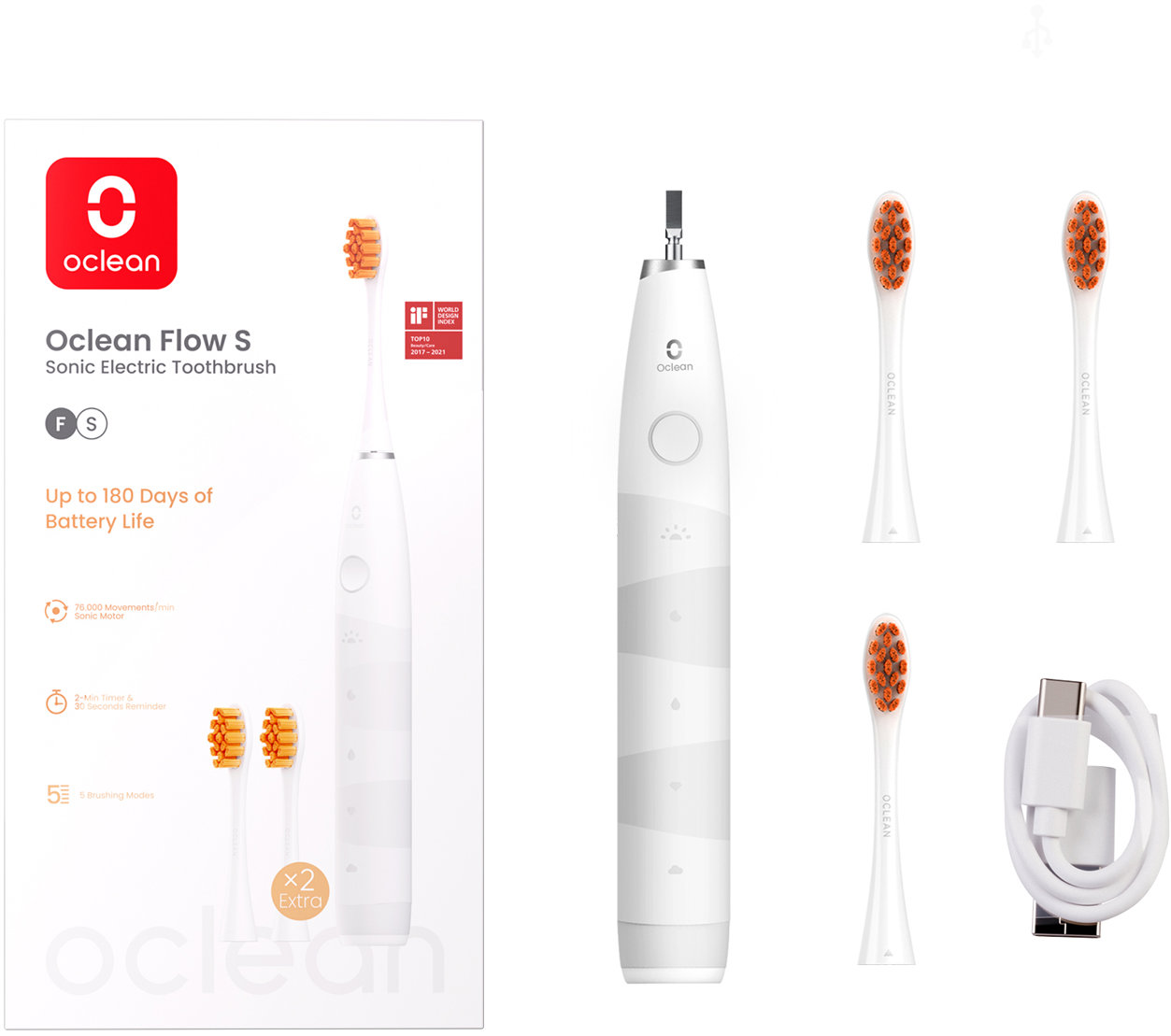 Oclean Flow S White