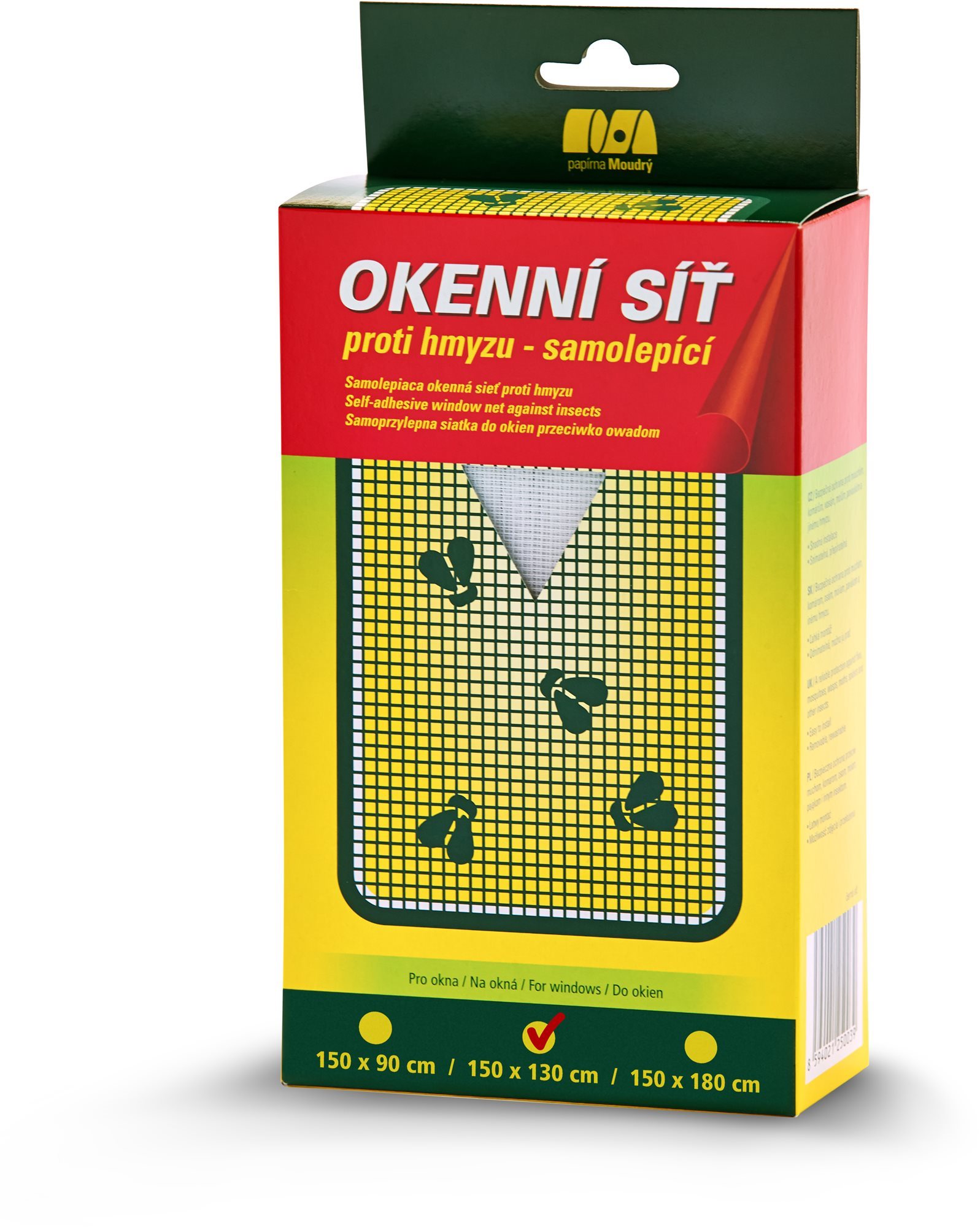 PAPÍRNA MOUDRÝ Okenní síť 150× 130 cm bíla