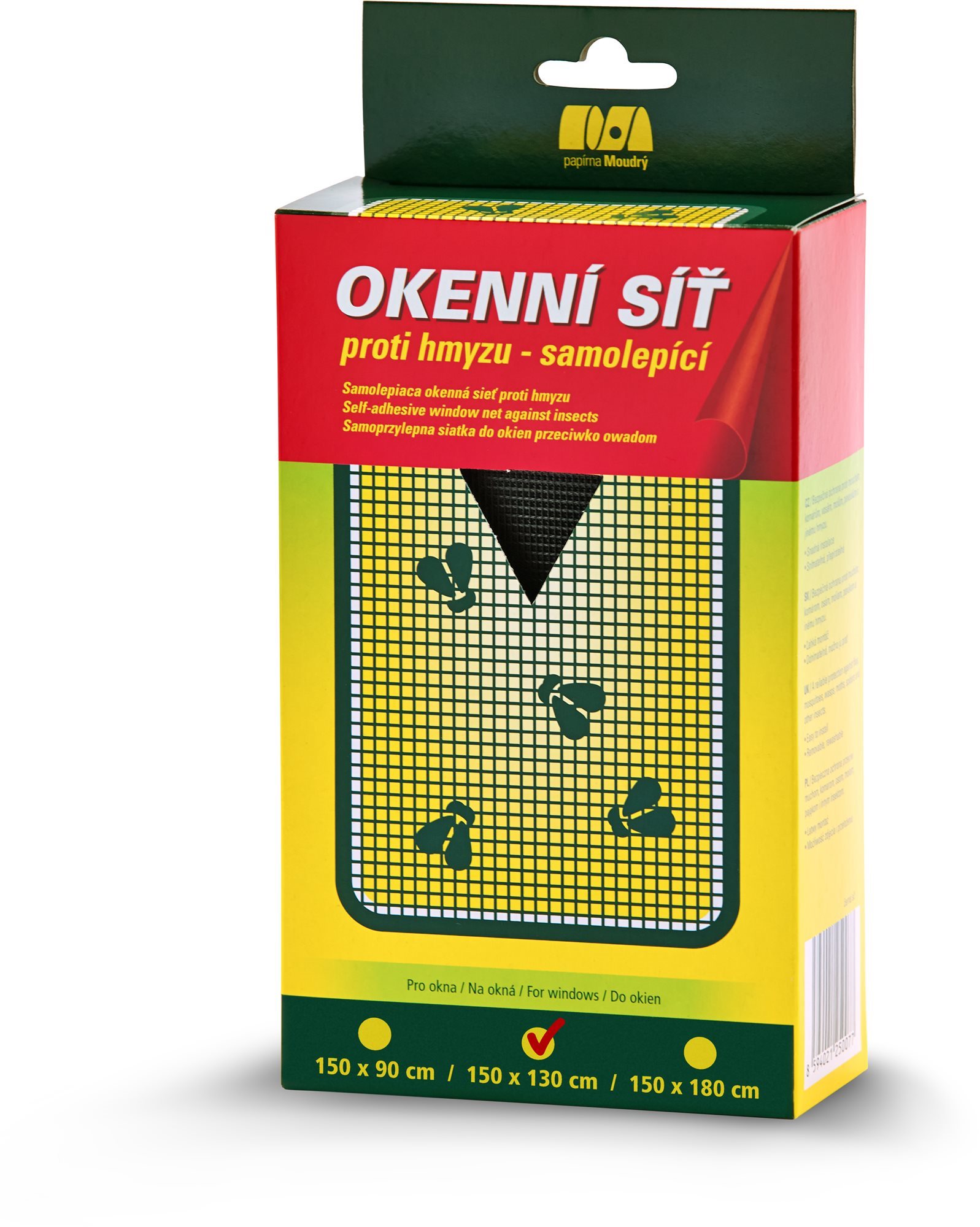 PAPÍRNA MOUDRÝ Okenní síť 150× 130 cm černá