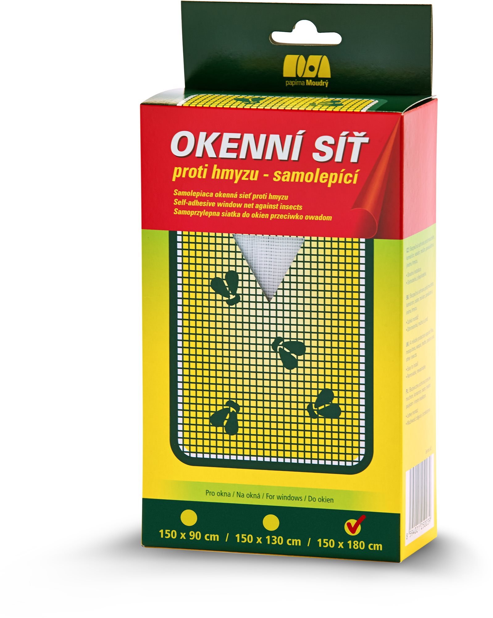 PAPÍRNA MOUDRÝ Okenní síť 150× 180 cm bíla