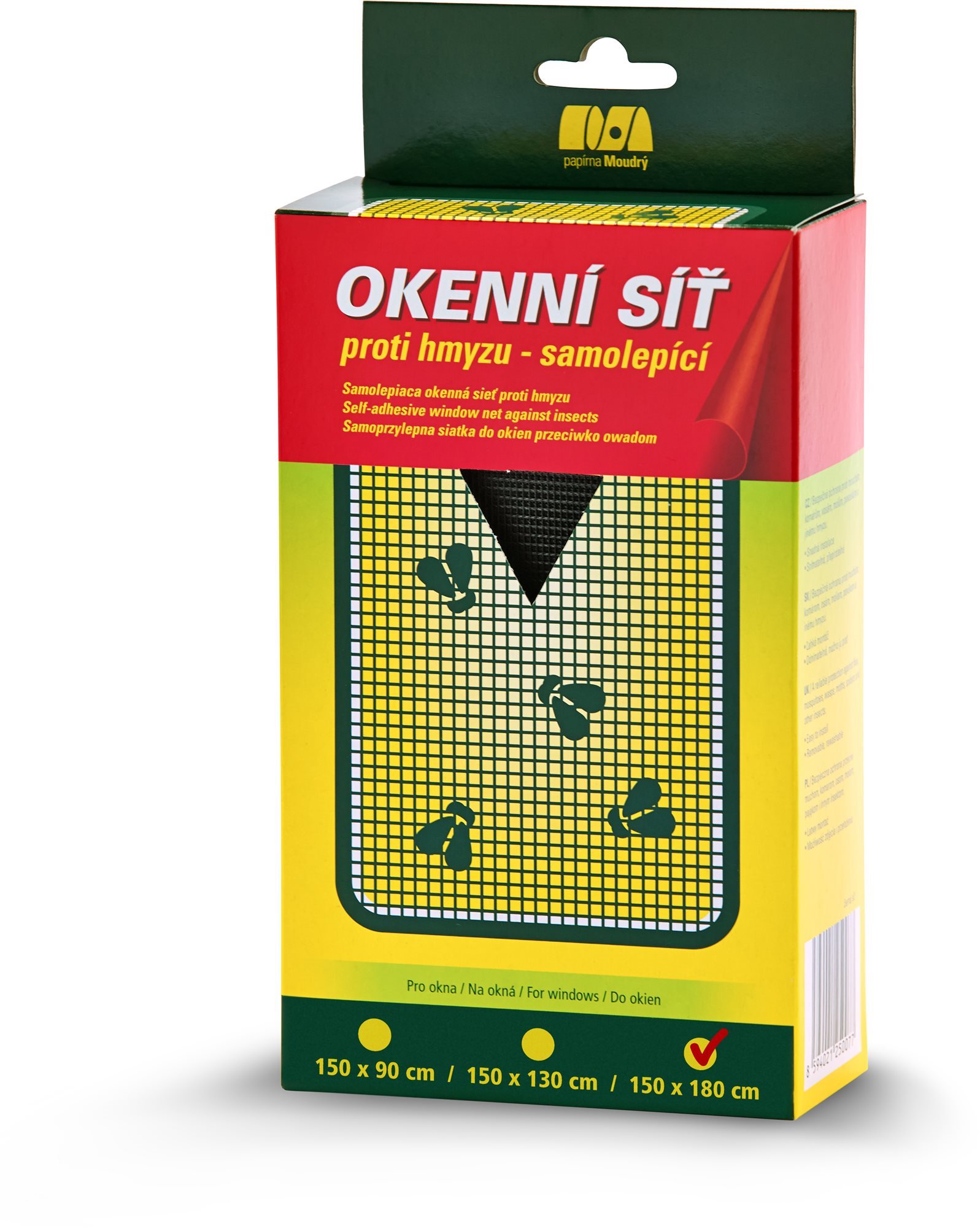 PAPÍRNA MOUDRÝ Okenní síť 150× 180 cm černá