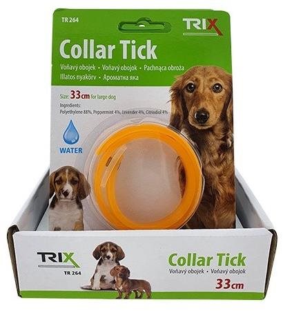 TRIXLINE obojek antiparazitní pro psy proti klíšťatům, mix barev, 33 cm