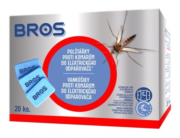 BROS Polštářky proti komárům do elektrického odpařovače 20 ks