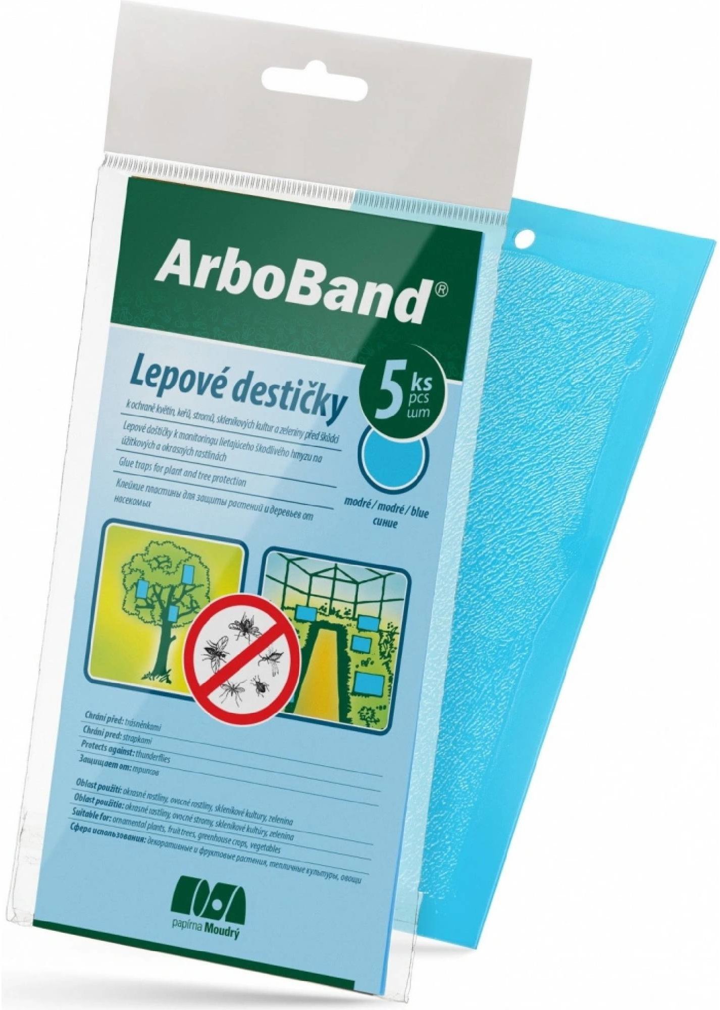 PAPÍRNA MOUDRÝ ArboBand Lepové destičky modré