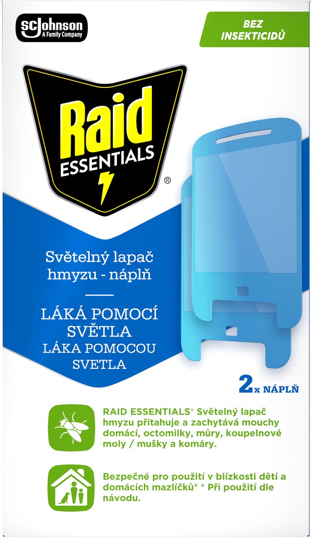 RAID Essentials náhradní náplň do světelného lapače hmyzu, 2 ks