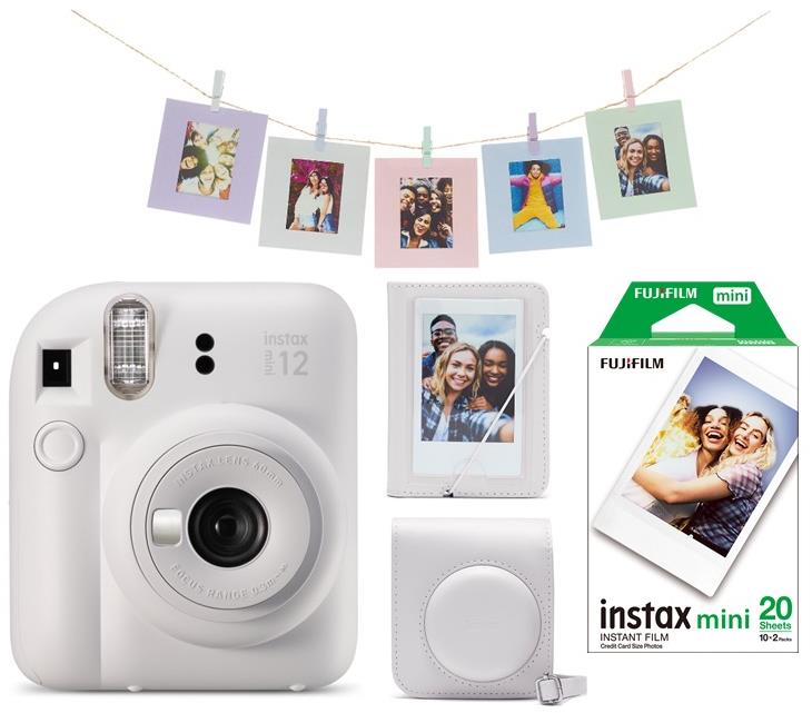 Fujifilm Instax Mini 12 White + Mini 12 ACC kit + 2x10 film