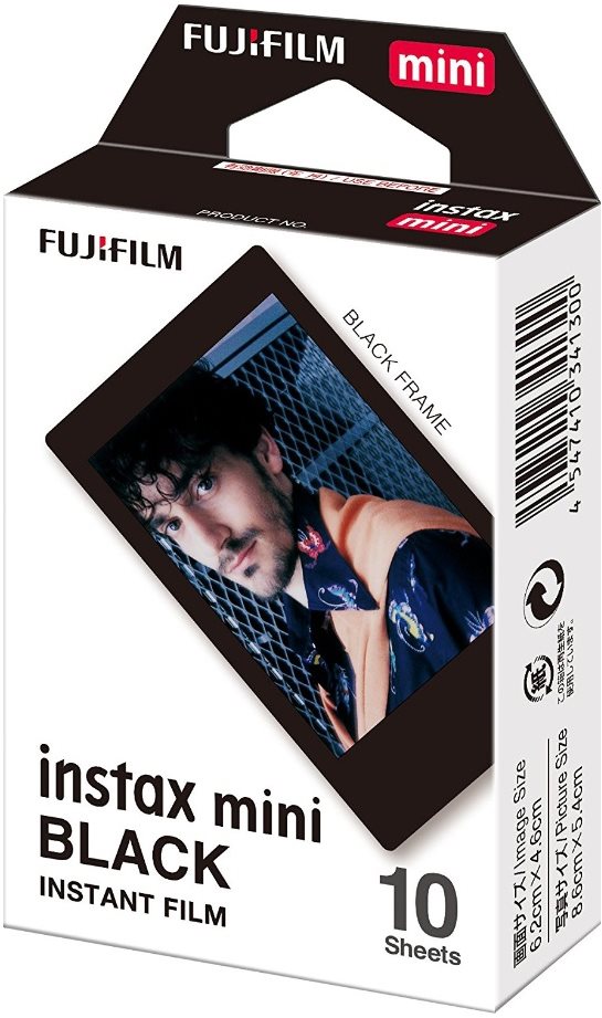 Instax Mini film černý rámeček 10ks fotek
