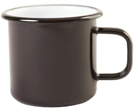 Olymp, Jihočeský plecháček, smaltovaný hrnek 7 cm, 0,25 l, černý 219/10
