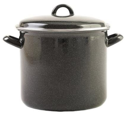 Olymp Hrnec s poklicí 22 cm, 7,5 l, černý granit