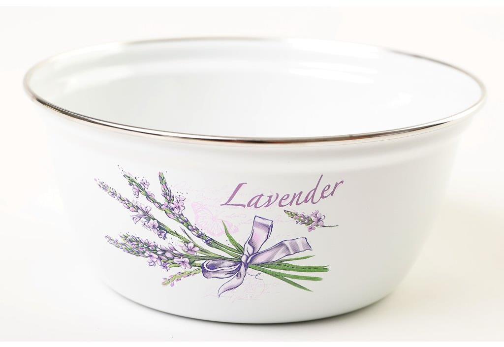 Olymp Levandule, smaltovaná miska 22 cm, 2 l