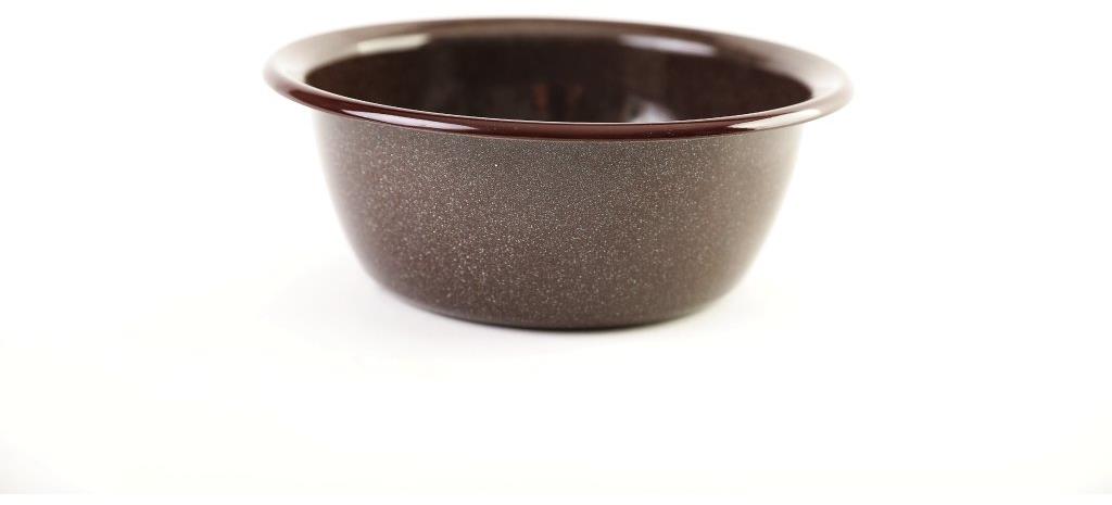 Olymp Hnědý granit, smaltovaná miska 18 cm, 1 l