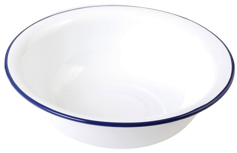Olymp Mísa 40 cm, 9,0 l, bílá s modrým lemem 154/01b
