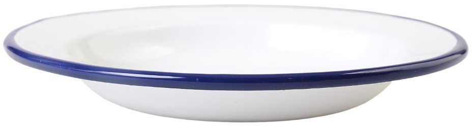 Olymp Talíř 24,5 cm, 0,8 l, bílý s modrým lemem 154/01b